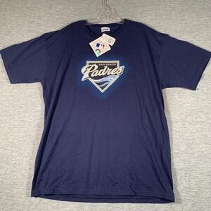 San Diego Padres Shirt Mens Large Navy Blue MLB Baseball Team Logo Tee CSA